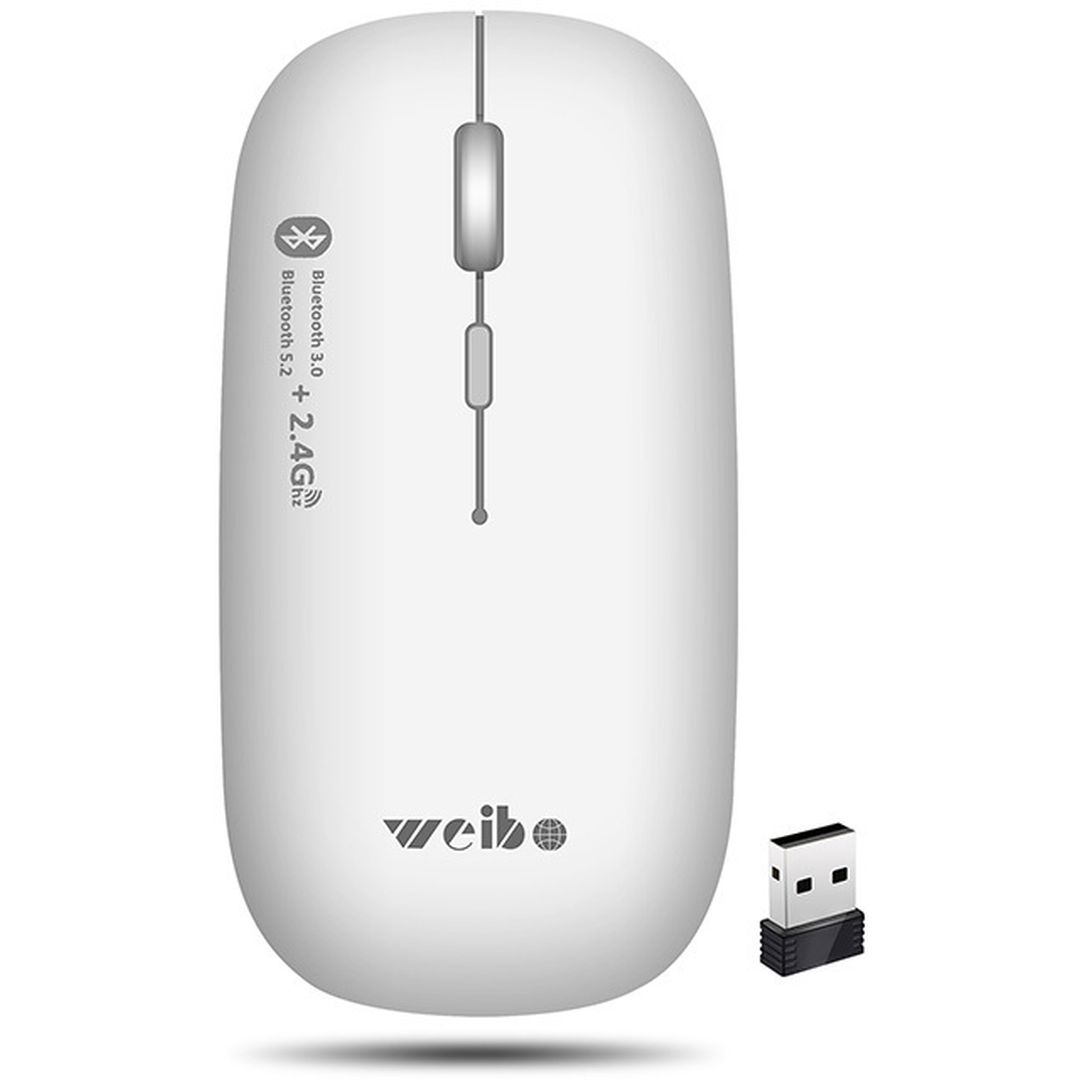 Weibo RF-5005 Ασύρματο Bluetooth Ποντίκι Λευκό