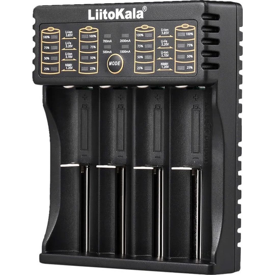 LiitoKala LII-402 USB Φορτιστής 4 Μπαταριών Li-ion/Ni-Cd/Ni-MH Μεγέθους AA/AAA/18650/16340