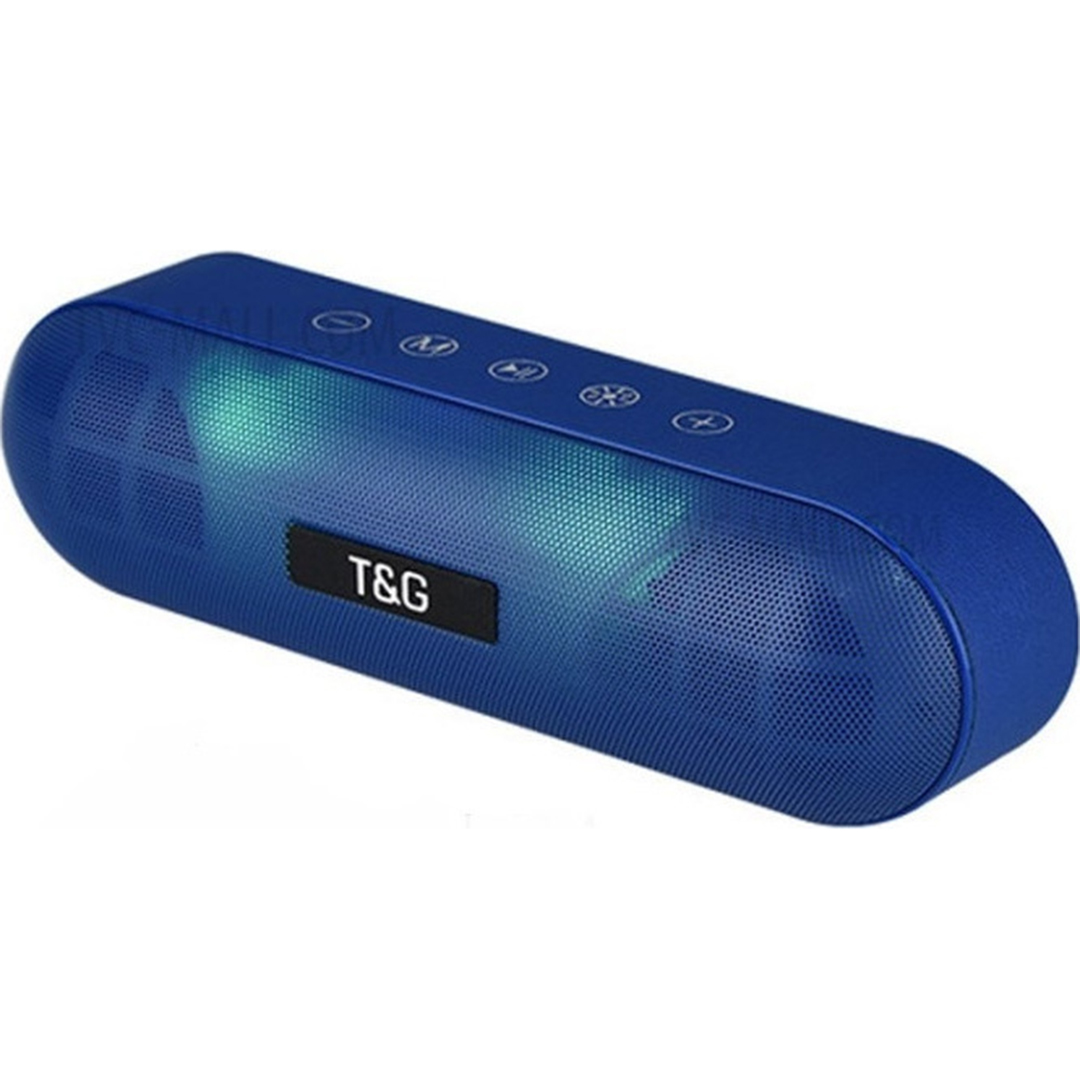 Ηχείο bluetooth 10W με ραδιόφωνο και 3 ώρες λειτουργίας T&G TG-148 σε μπλε χρώμα