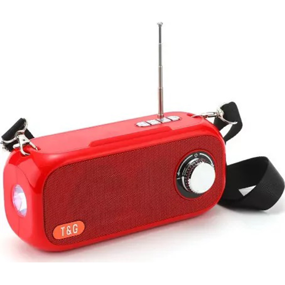 Ηχείο Bluetooth 5W με ραδιόφωνο και διάρκεια μπαταρίας έως 4 ώρες T&G TG-613 σε κόκκινο χρώμα