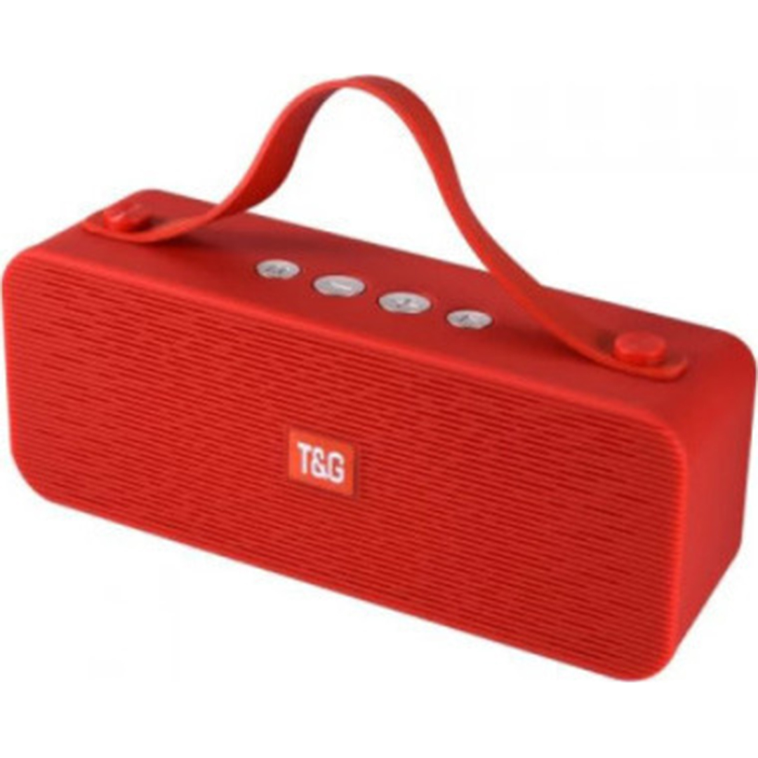 Ηχείο bluetooth 6W με ραδιόφωνο T&G TG-521 σε κόκκινο χρώμα