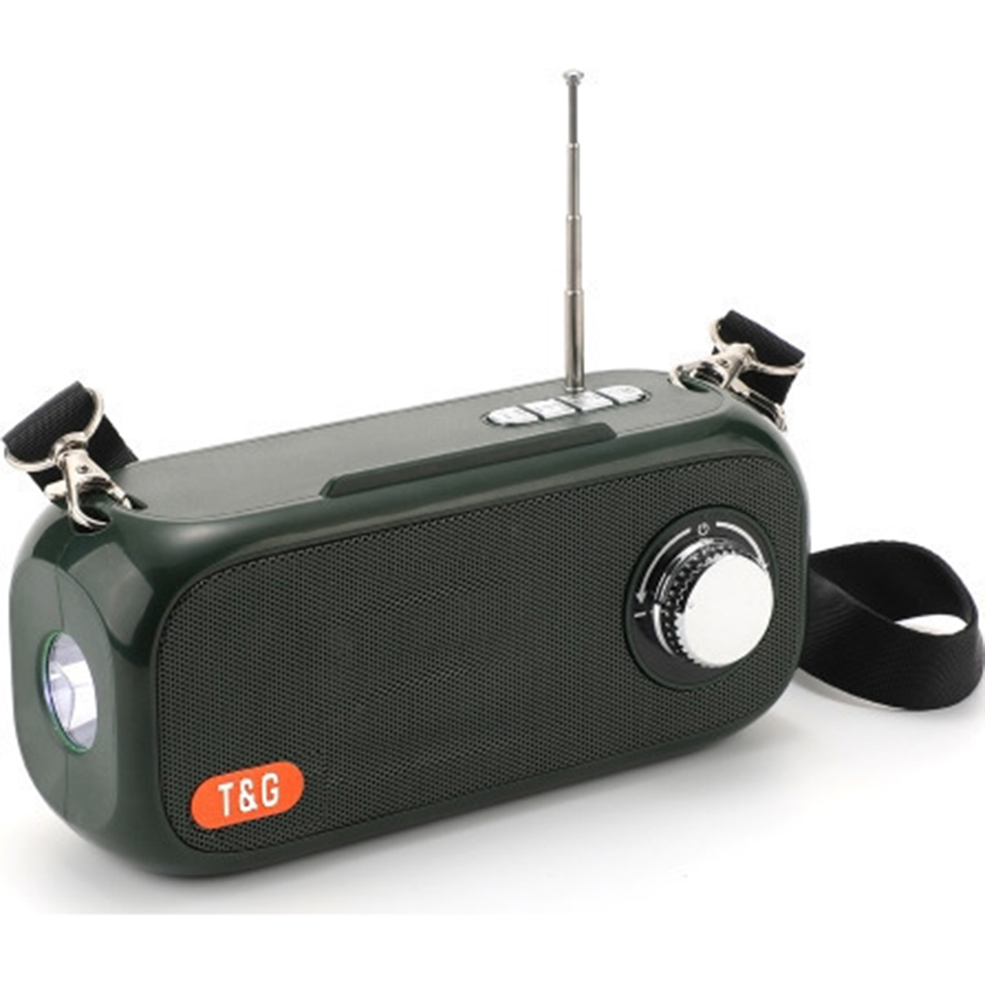 Ηχείο Bluetooth 5W με ραδιόφωνο και διάρκεια μπαταρίας έως 4 ώρες T&G TG-613 σε πράσινο χρώμα