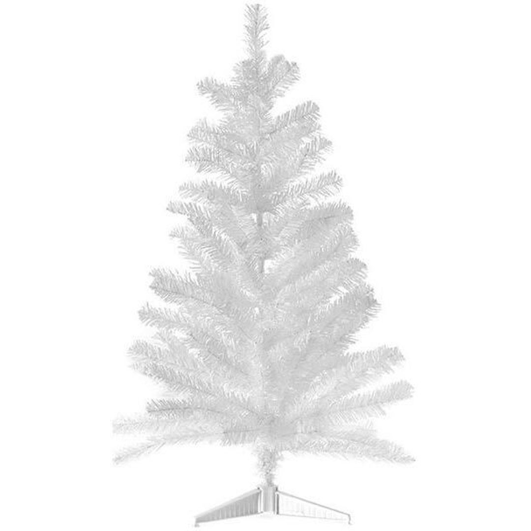 Χριστουγεννιάτικο Δέντρο Λευκό 120εκ με Πλαστική Βάση AT00010762