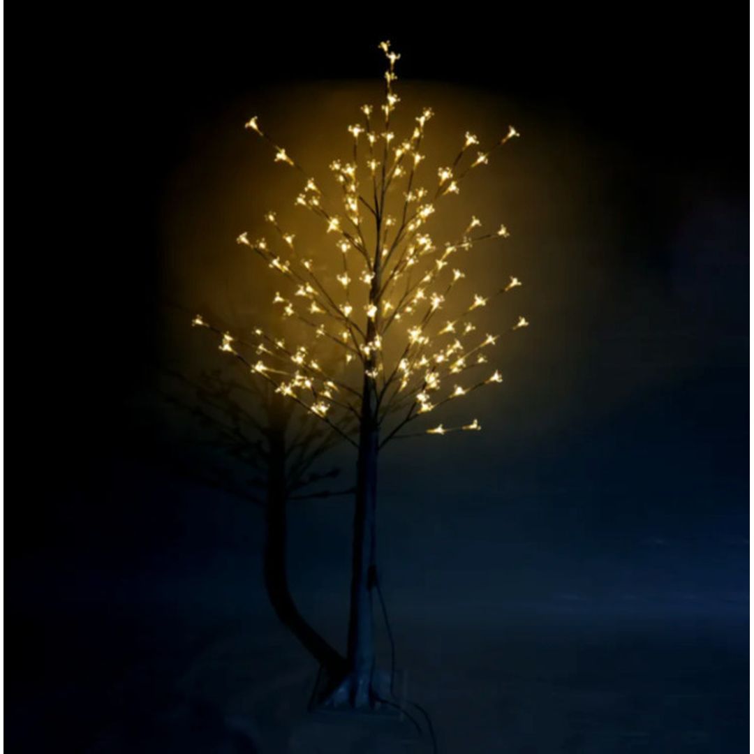 Φωτιζόμενο Χριστουγεννιάτικο Διακοσμητικό Δέντρο Φυσικής Όψης 160εκ. Λευκό