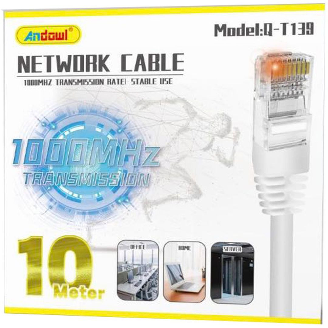 Andowl U/UTP Cat.5e Καλώδιο Δικτύου Ethernet 10m (Q-T139)