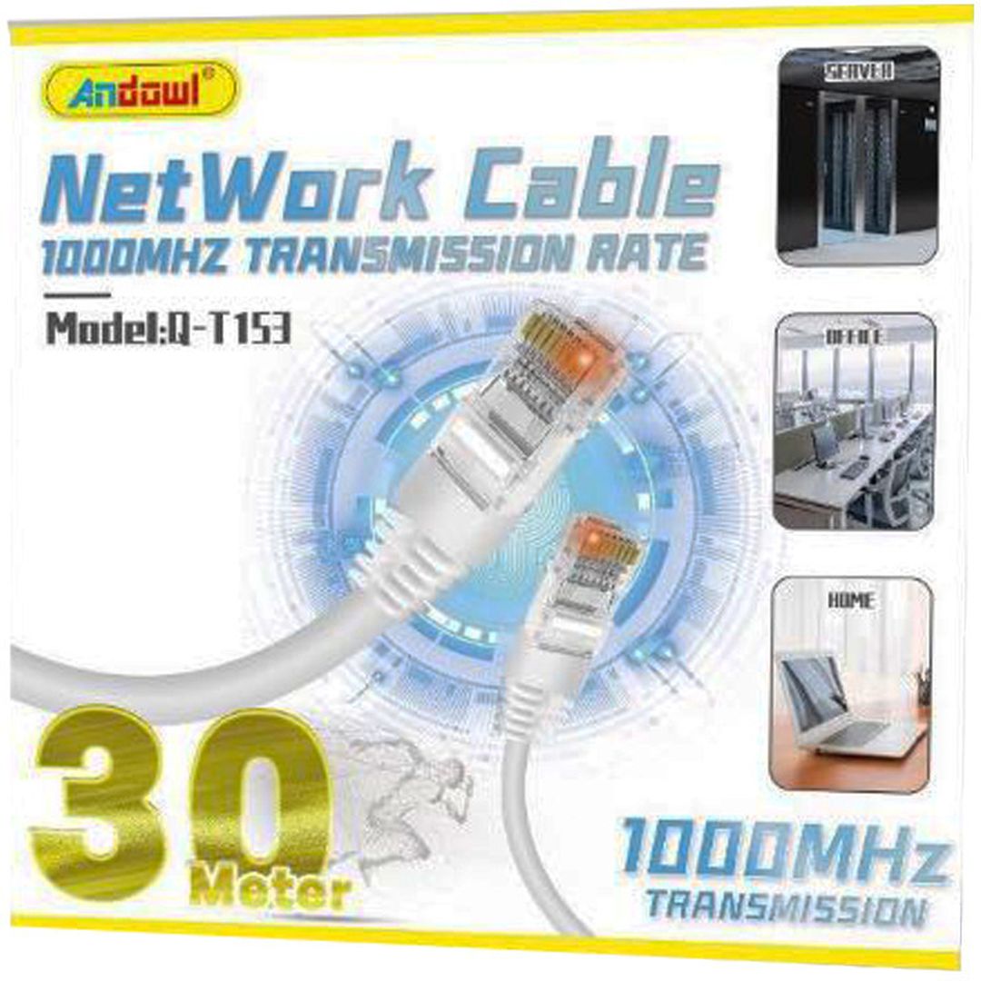 Andowl U/UTP Cat.5e Καλώδιο Δικτύου Ethernet 30m (Q-T153)