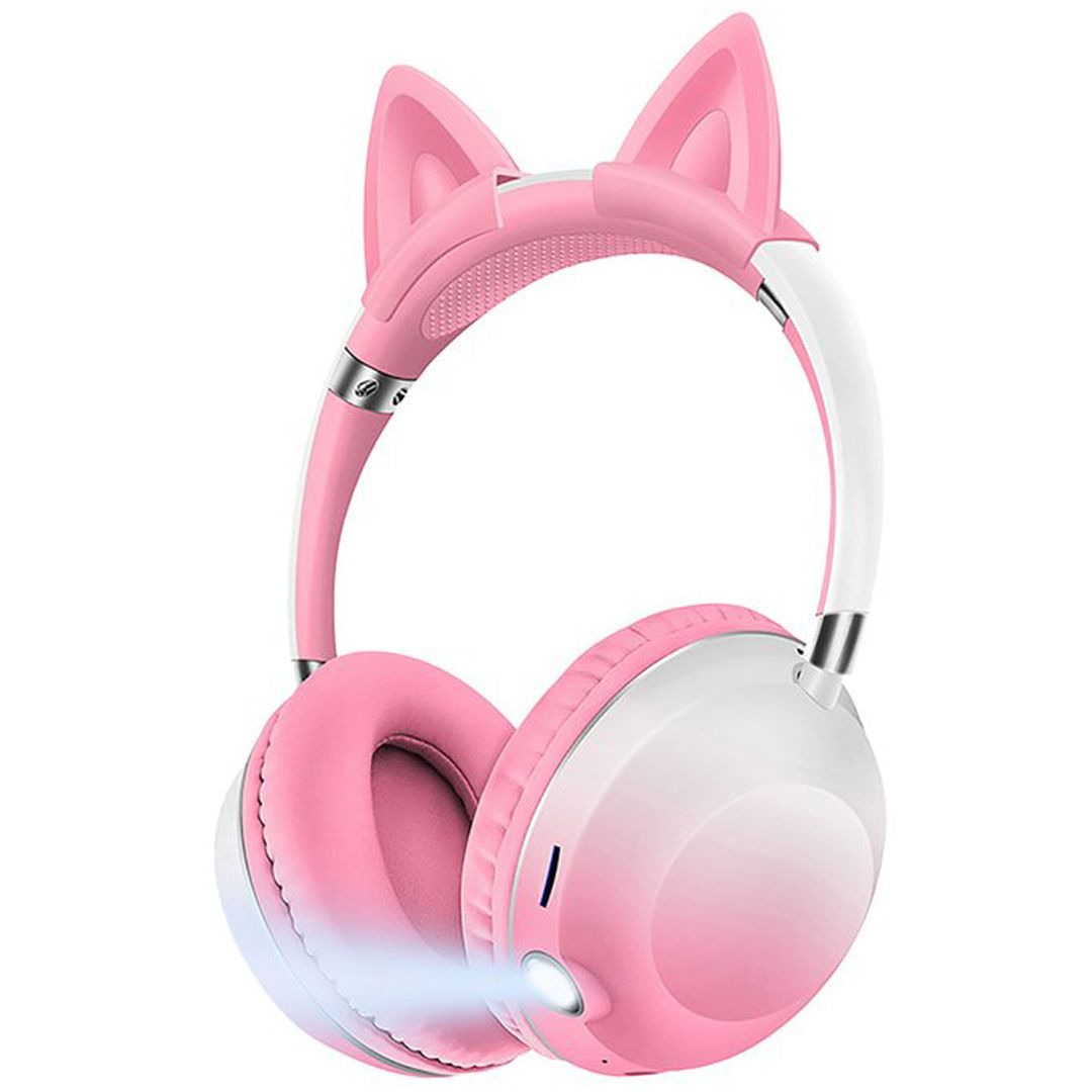 Andowl Q-EM85 Ασύρματα Bluetooth On Ear Ακουστικά Ροζ