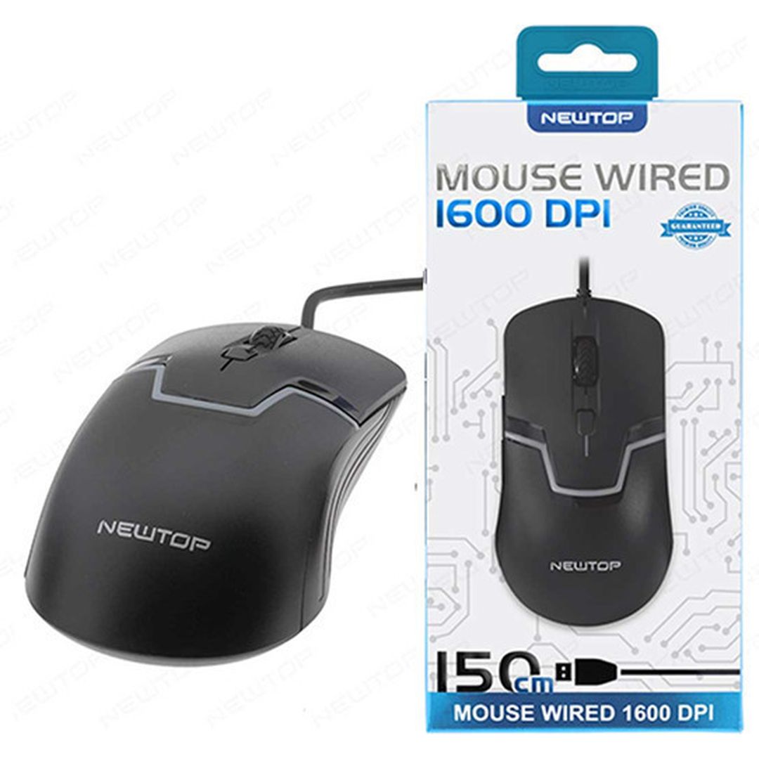 Newtop MW01 Ενσύρματο Ποντίκι Μαύρο