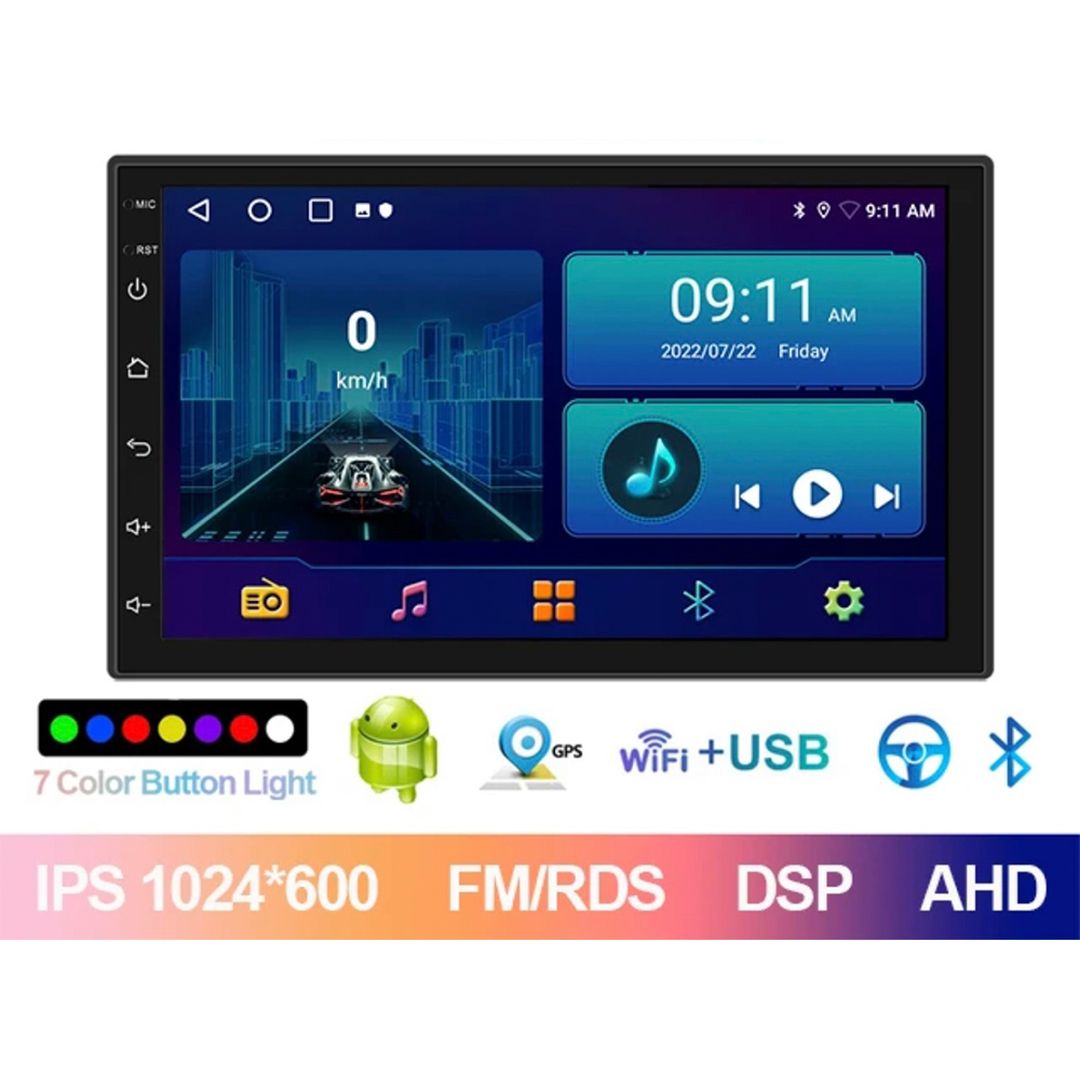 Pervoi Ηχοσύστημα Αυτοκινήτου Universal 2DIN (Bluetooth/USB/AUX/GPS) με Οθόνη Αφής 7