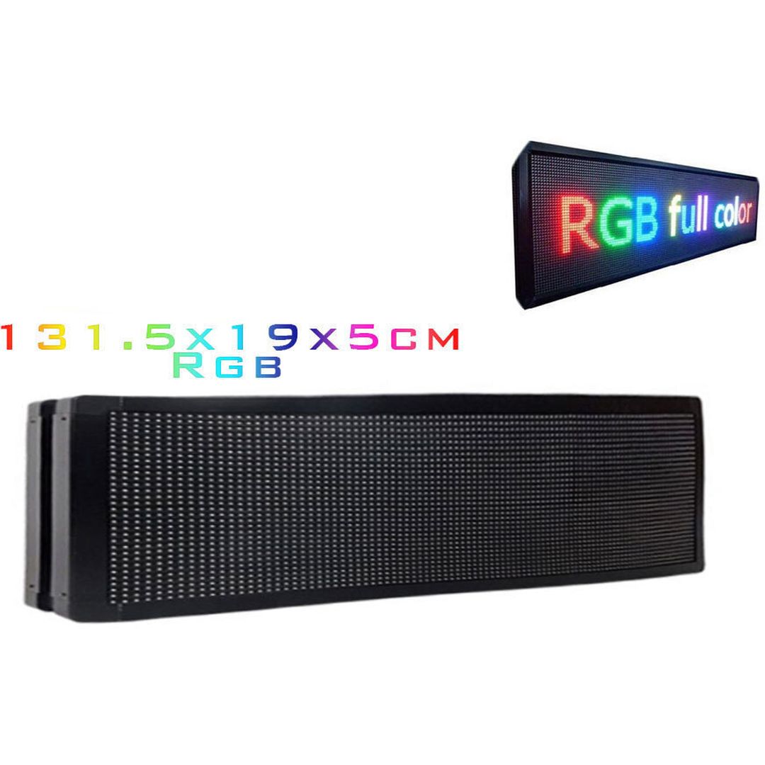 LED Κυλιόμενη Πινακίδα Wifi με RGB Φωτισμό Μονής Όψης 220V 131x19x5cm