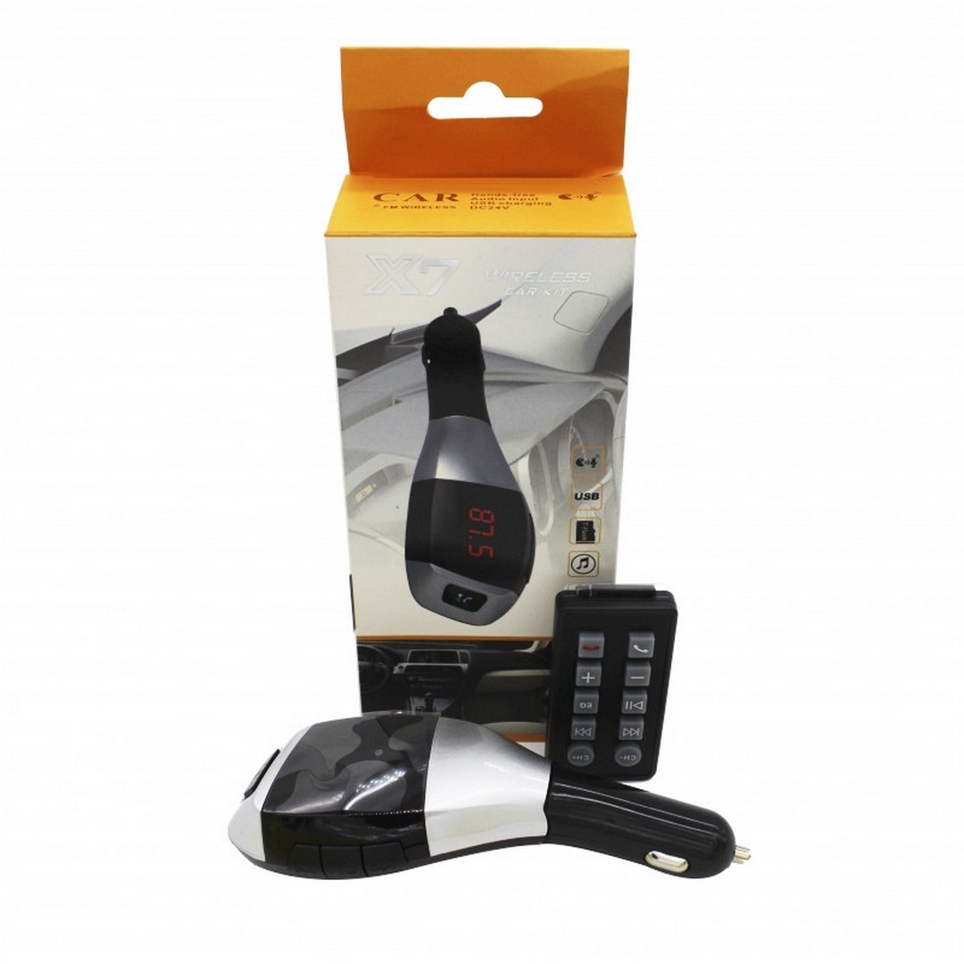 Transmitter αυτοκινήτου Bluetooth MP3 Player και φορτιστής USB αυτοκινήτου Car Kit X7 με χειριστήριο