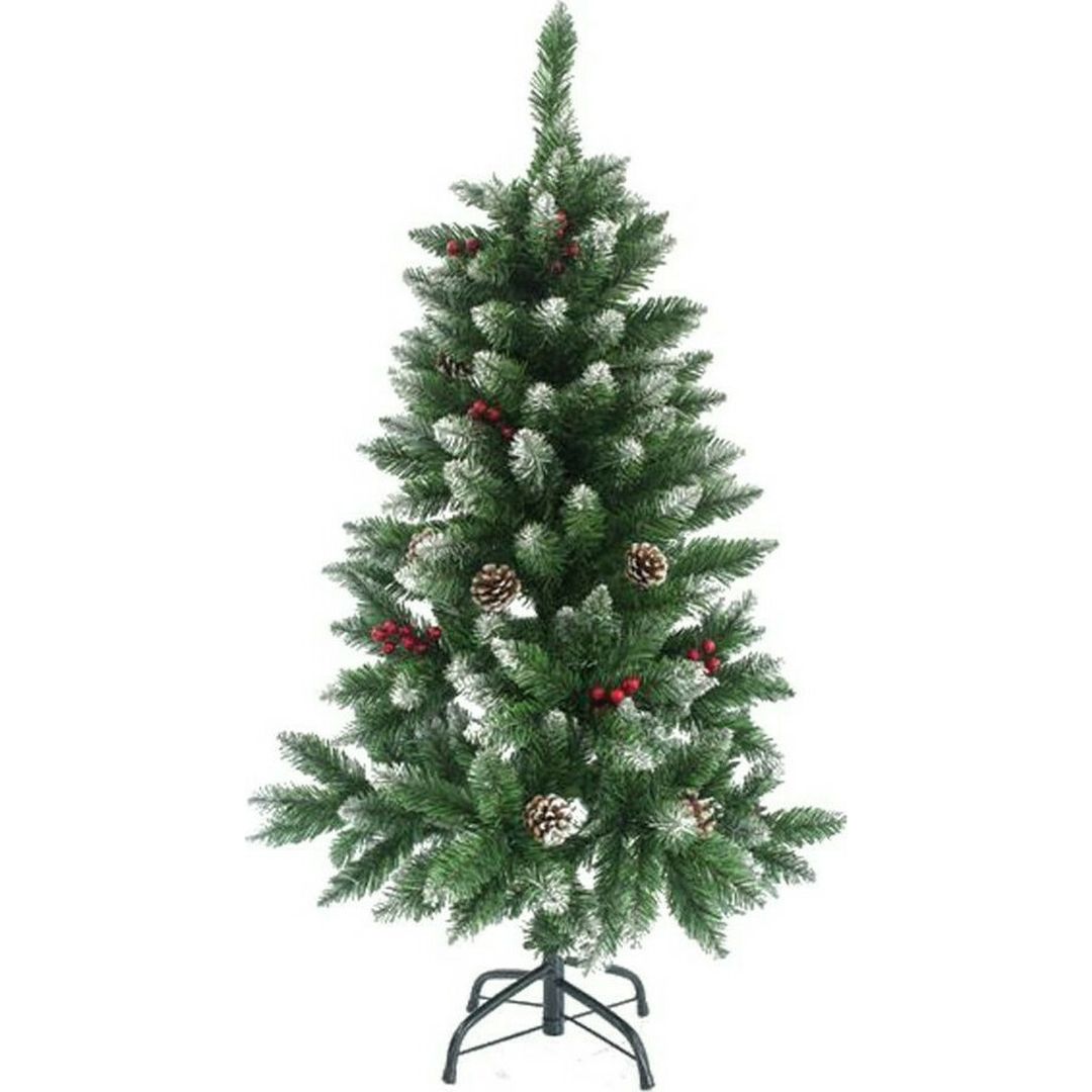 Χριστουγεννιάτικο Δέντρο Χιονισμένο με Κουκουνάρια και Berries 120cm JY-5