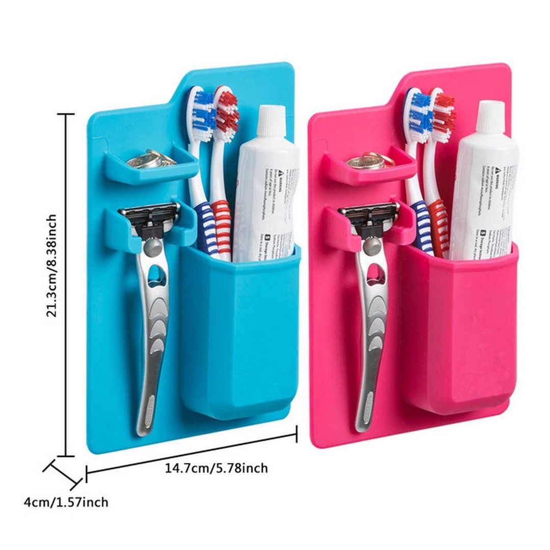 Οργανωτής μπάνιου - Αδιάβροχη θήκη σιλικόνης για οδοντόβουρτσα, οδοντόκρεμα, ξυραφάκι