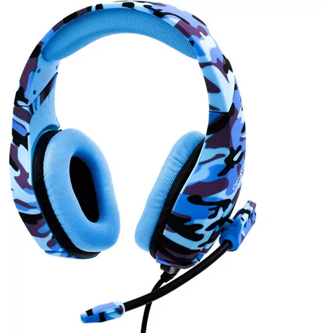 Gaming ακουστικά over ear με μείωση θορύβου και μικρόφωνο για PC, Laptop, PS4 και Smartphone Onikuma K18 χρωματισμός μπλε παραλλαγής