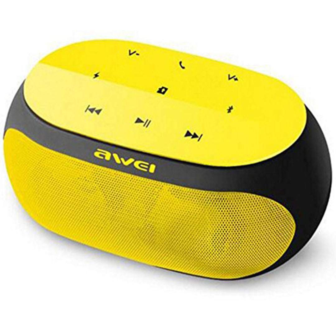 Ηχείο Bluetooth 9W με 8 ώρες λειτουργίας Awei Y200 σε κίτρινο χρώμα