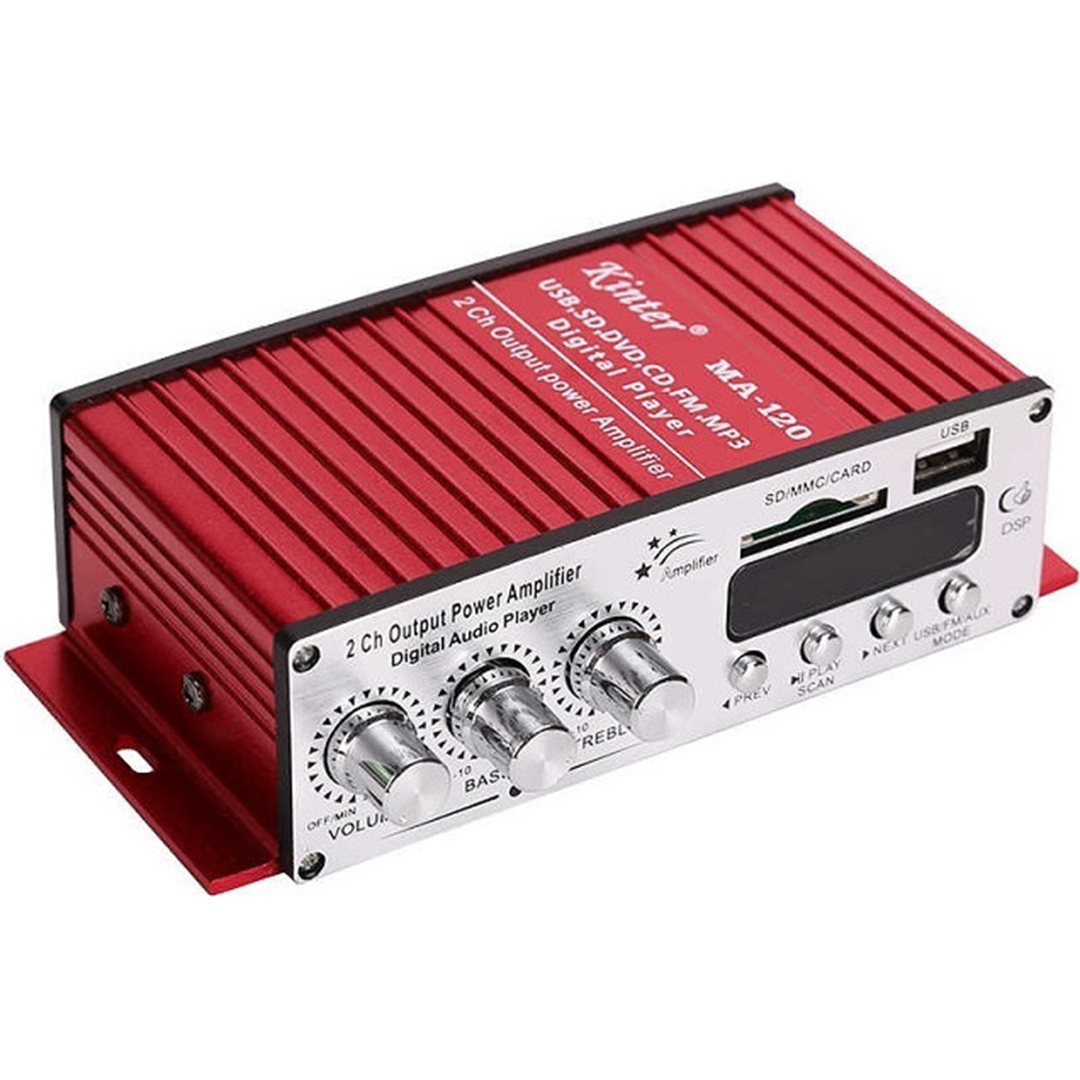 Ραδιοενισχυτής mini digital audio player 2 channel USB/MP3/FM amplifier with remote sending line Kinter MA-120