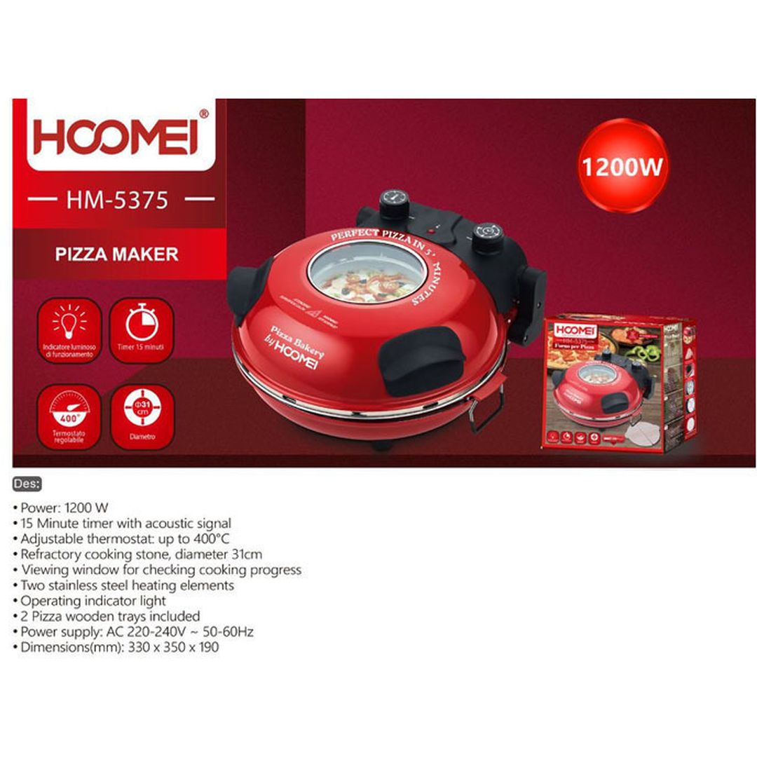 Hoomei HM-5375 Παρασκευαστής Πίτσας 1200W