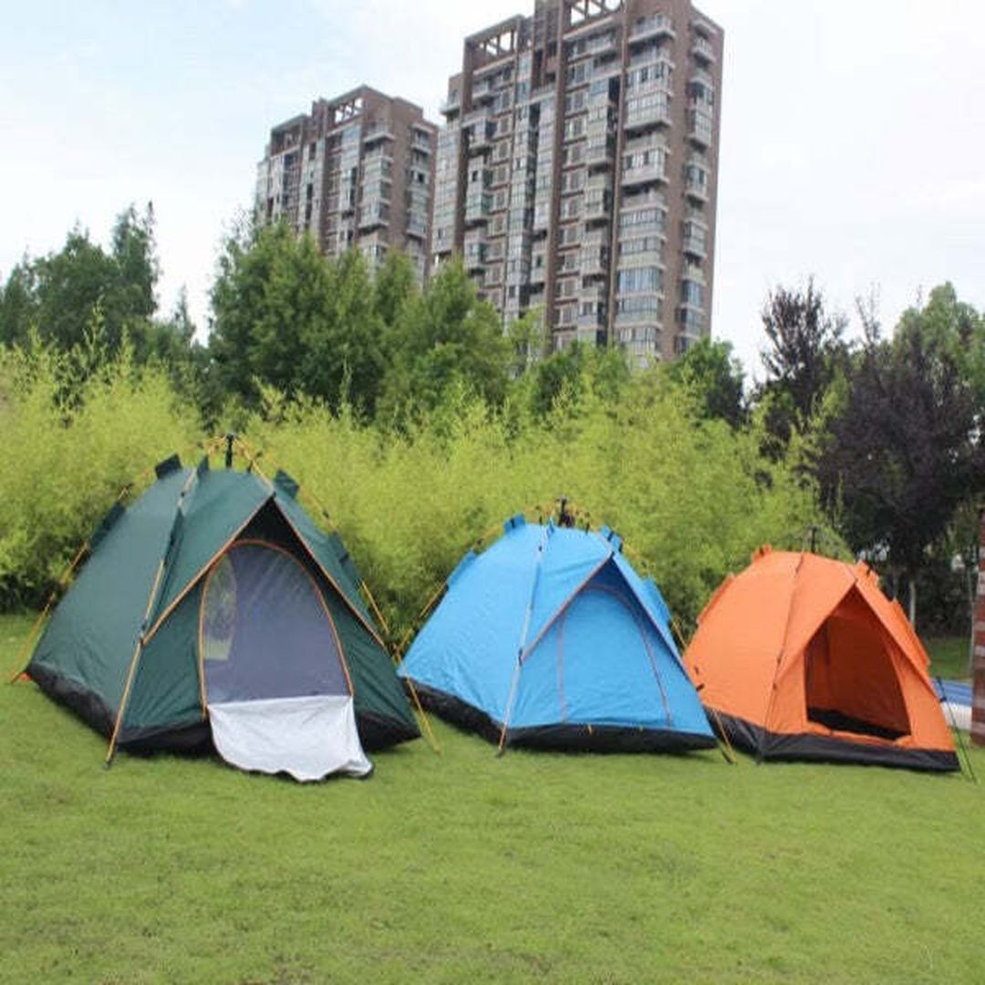 Αυτόματη Σκηνή Camping Igloo Πορτοκαλί για 4 Άτομα 200x200x135εκ. SJ-0046