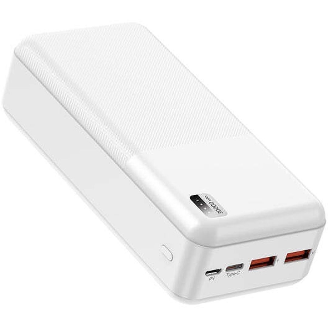 XiPiN PX723 Power Bank 30000mAh 22.5W με 2 Θύρες USB-A και Θύρα USB-C Power Delivery Λευκό