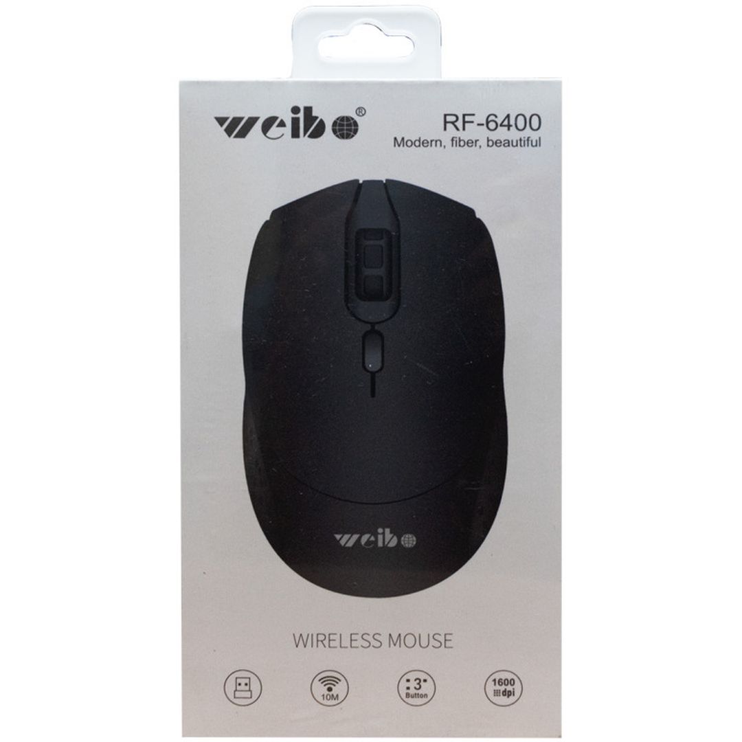 Weibo RF-6400 Ασύρματο Bluetooth Ποντίκι Μαύρο
