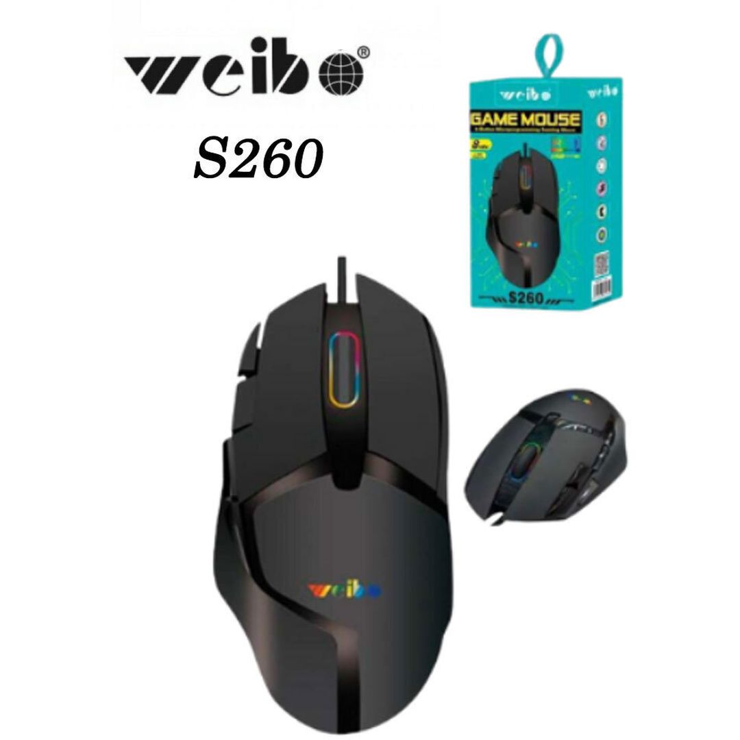 Weibo S260 RGB Gaming Ποντίκι 3200 DPI Μαύρο