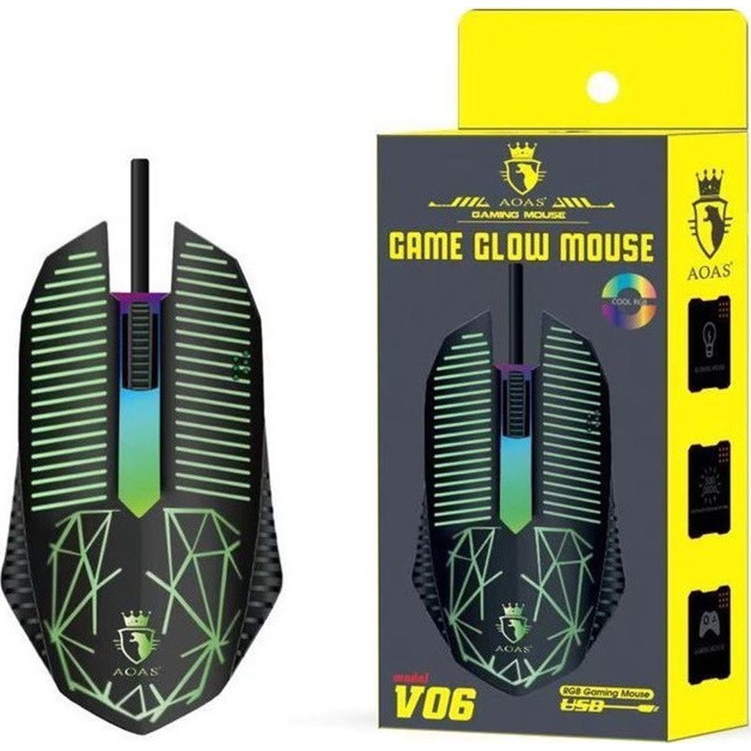 AOAS V06 RGB Gaming Ποντίκι Μαύρο