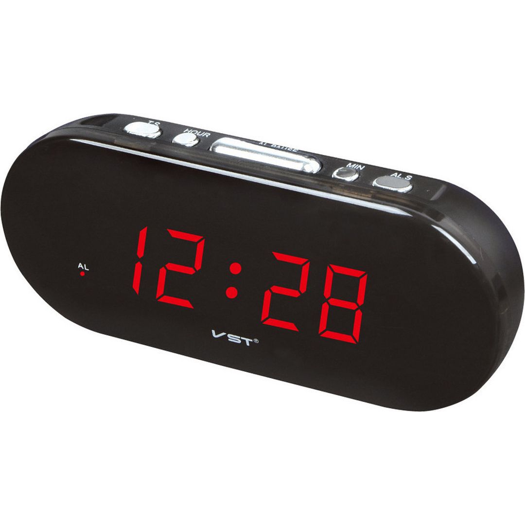 Ψηφιακό Ρολόι Επιτραπέζιο με Ξυπνητήρι VST-715 Μαύρο
