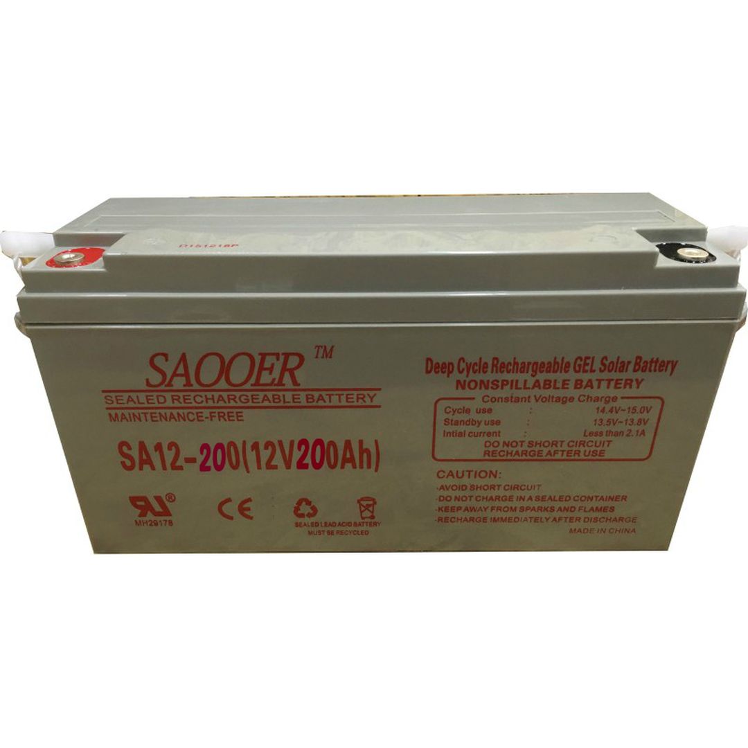 Saooer SA12-200 Μπαταρία Φωτοβολταϊκών GEL Κλειστού Τύπου Βαθειάς Εκφόρτισης 12V 200Ah