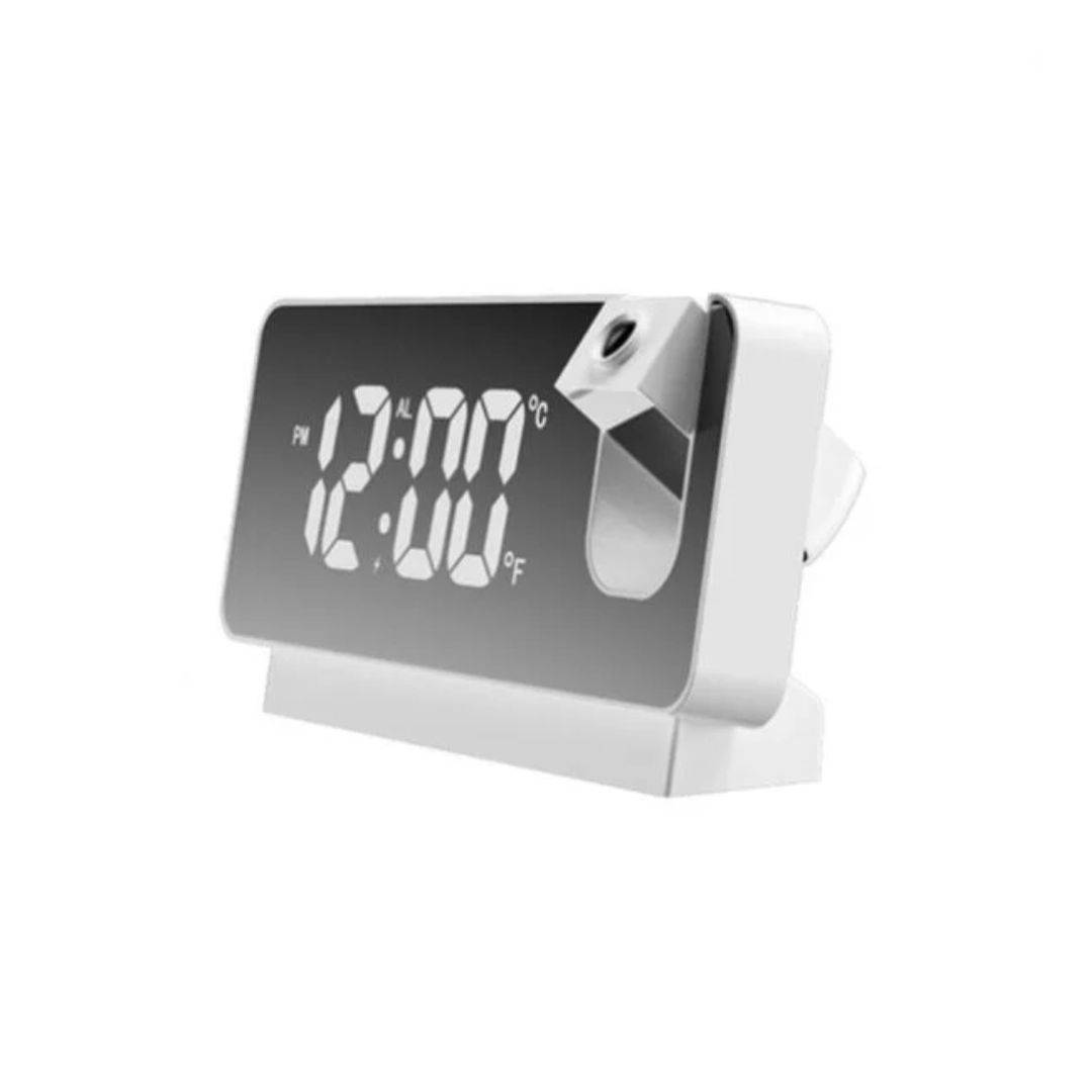Επιτραπέζιο Ψηφιακό Ρολόι με Ξυπνητήρι Λευκό S282A