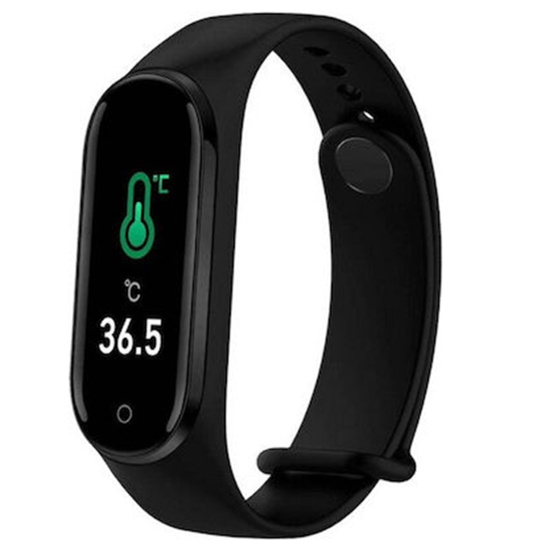 M5 pro activity tracker smart watch με παλμογράφο μαύρο