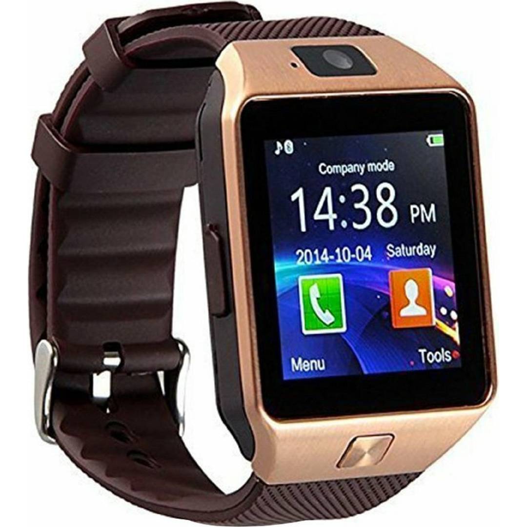 DZ09 43mm Smartwatch με SIM (Ροζ Χρυσό)