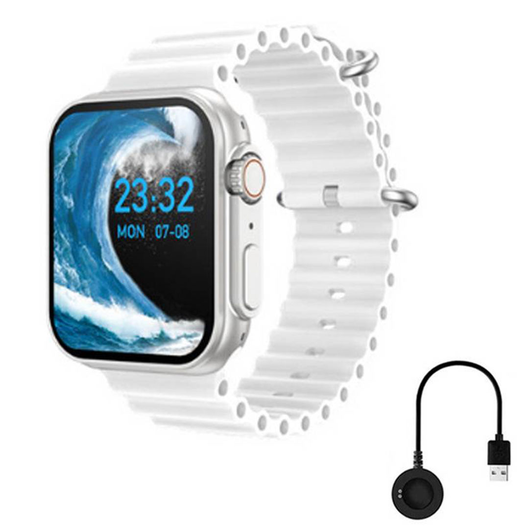 U8 Ultra 45mm Smartwatch με Παλμογράφο (Λευκό)