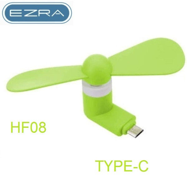 Ezra HF-08 Type-C Ανεμιστηράκι Κινητού USB Πράσινο