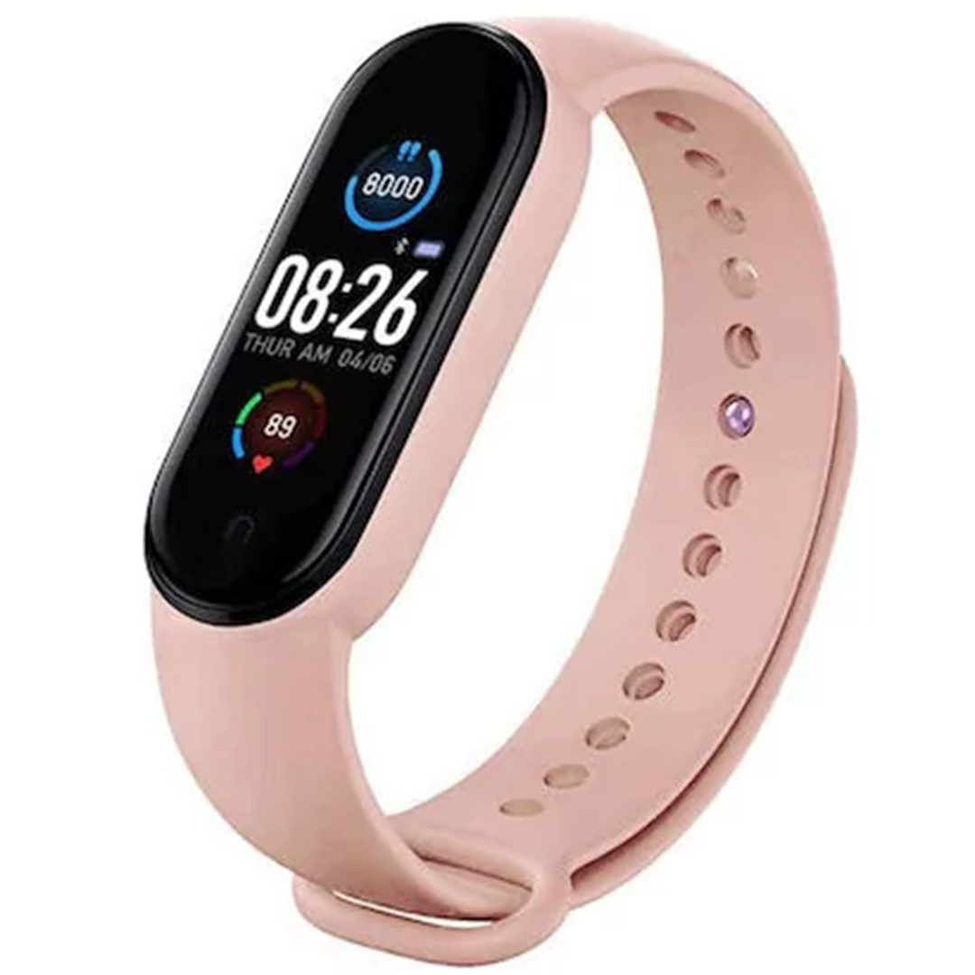 Smart watch activity tracker με παλμογράφο M5 σε ροζ χρώμα
