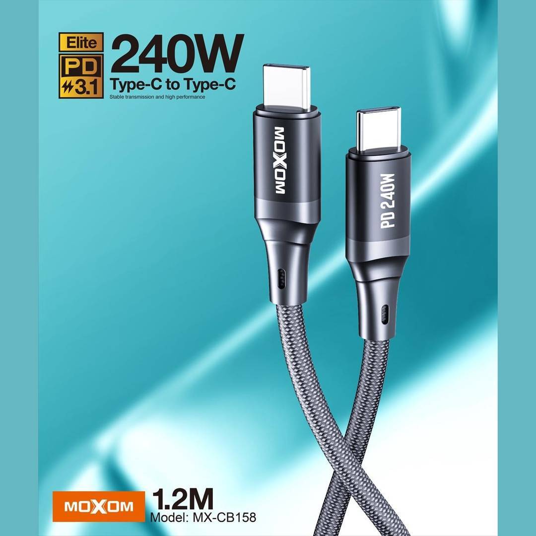 Moxom USB 2.0 Cable USB-C male - USB-C 240W 1.2m (MX-CB158)