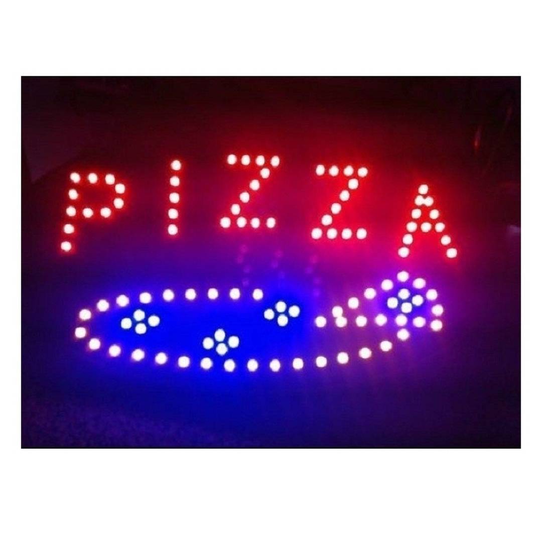 Pizza Πινακίδα LED με Κίνηση Μονής Όψης 48x25cm