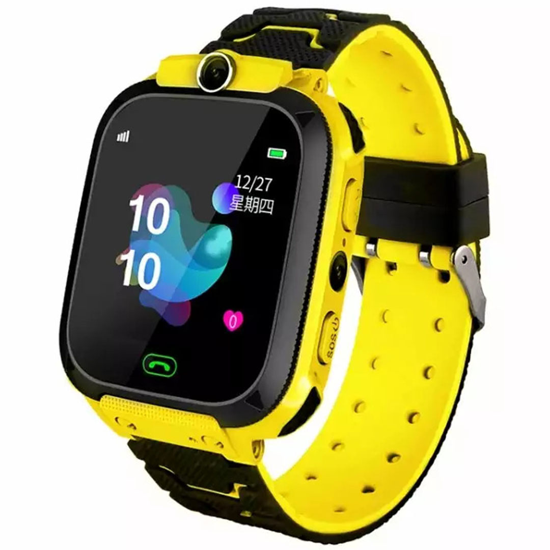 Παιδικό Smartwatch με GPS και καουτσούκ λουράκι Q12 μαύρο κίτρινο