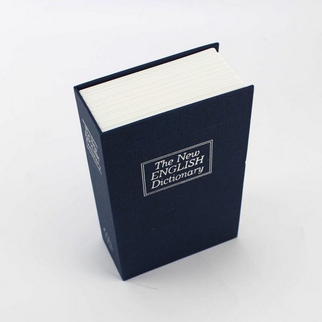 Βιβλίο χρηματοκιβώτιο με κλειδαριά The New English Dictionary 24x15.5x5.5cm μπλε