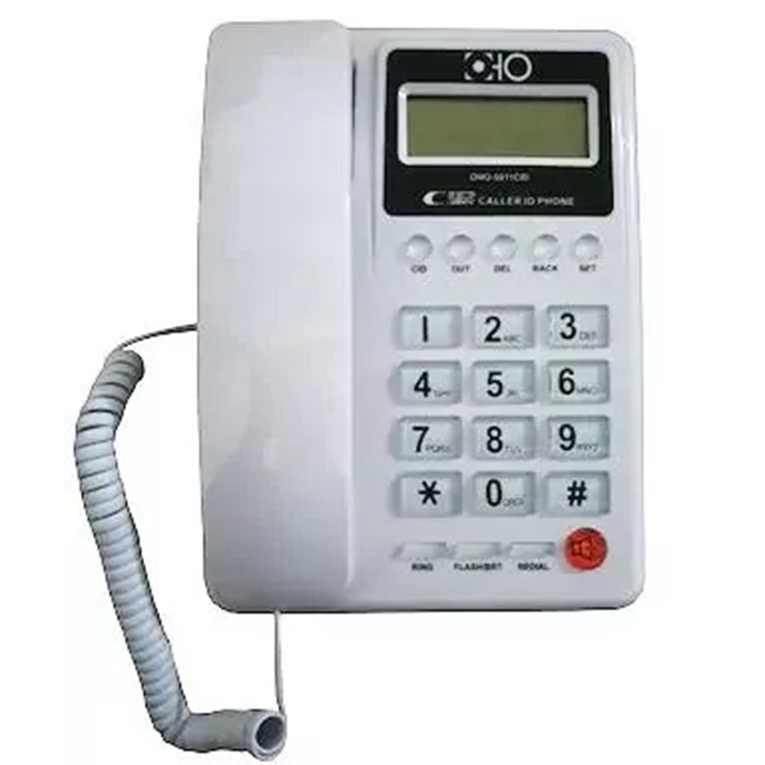 Ενσύρματο τηλέφωνο γραφείου OHO 5011CID σε λευκό χρώμα