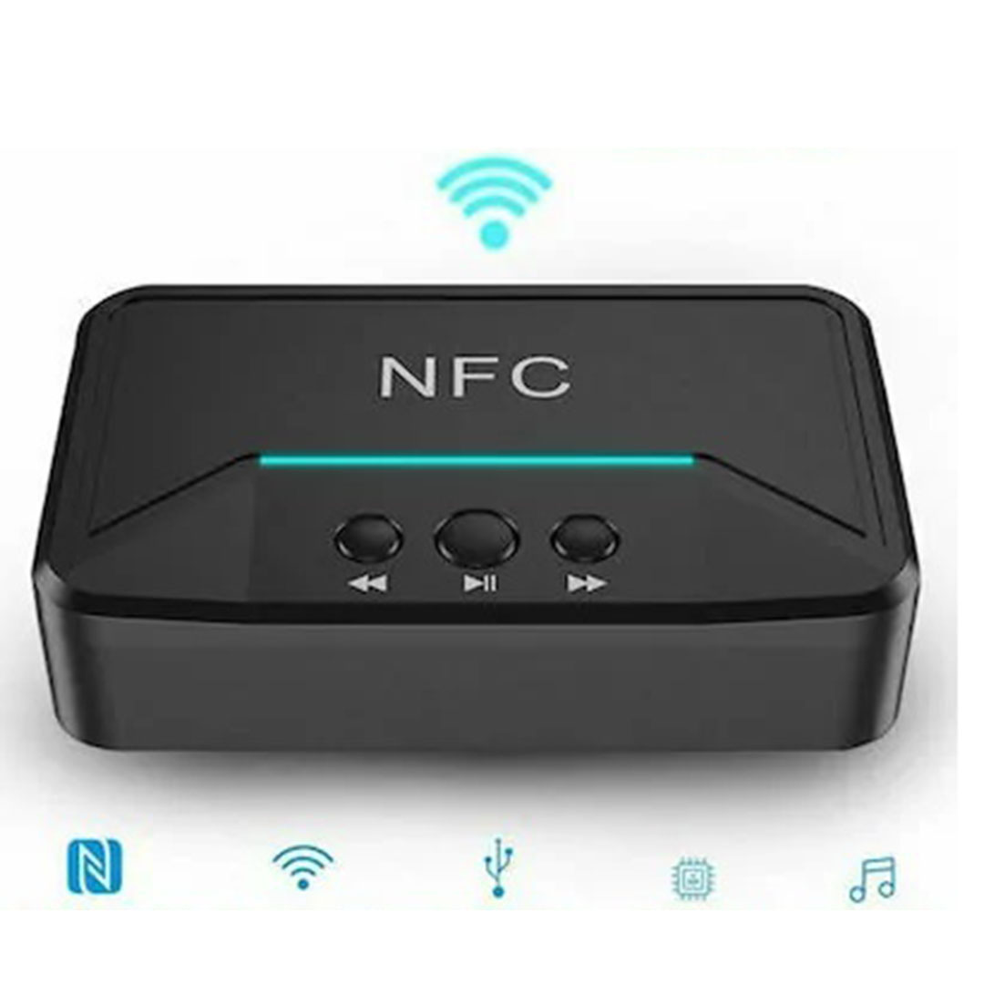 Ασύρματος αναμεταδότης ήχου Bluetooth/NFC Andowl (j) Q-T92 σε μαύρο χρώμα