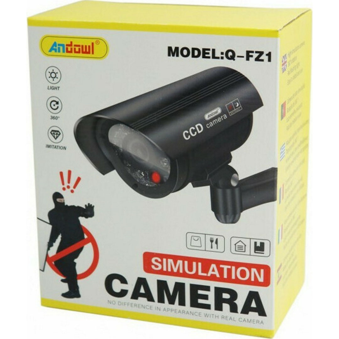 Ψεύτικη κάμερα παρακολούθησης τύπου bullet μαύρη Andowl Q-FZ1 μαύρη
