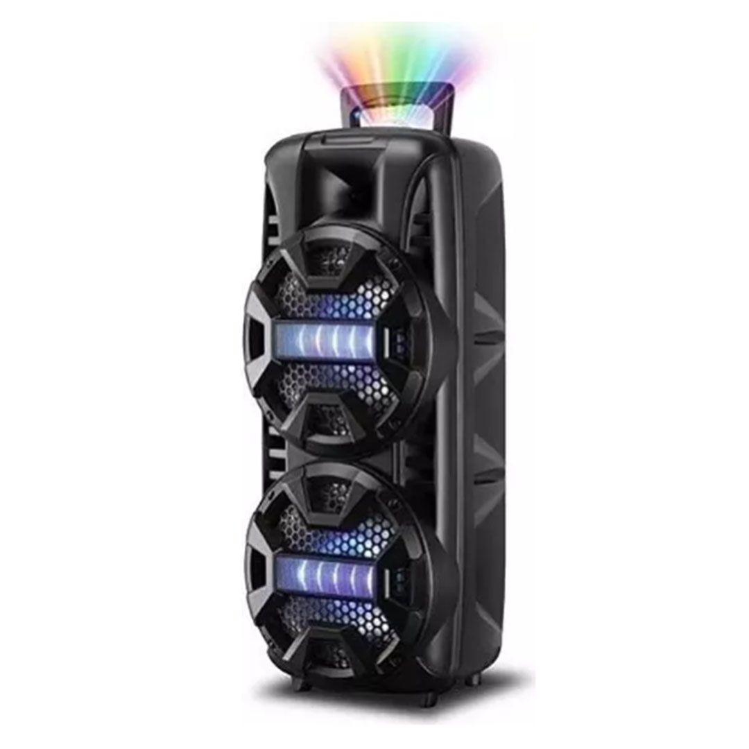 Σύστημα karaoke με ενσύρματα μικρόφωνα Andowl Q-T53 σε μαύρο χρώμα