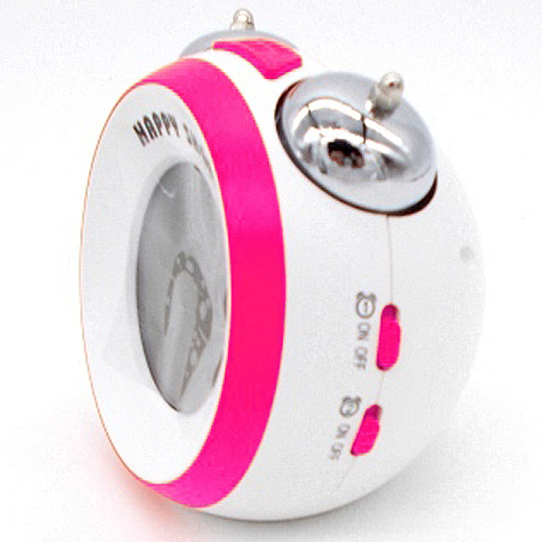 Ρολόι ξυπνητήρι με διπλό κουδούνι Happy Sheep HP664A σε ροζ χρώμα