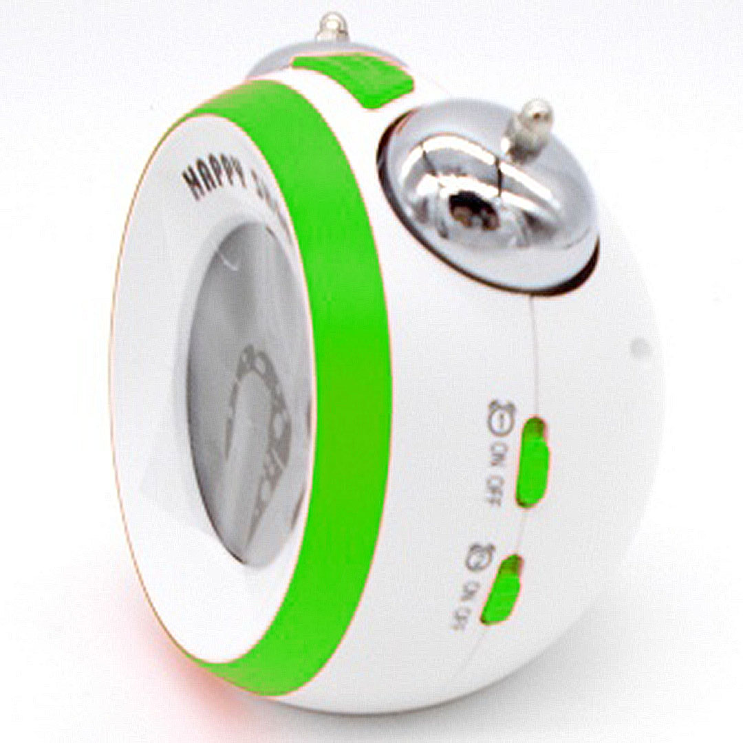 Ρολόι ξυπνητήρι με διπλό κουδούνι Happy Sheep HP664A σε πράσινο χρώμα