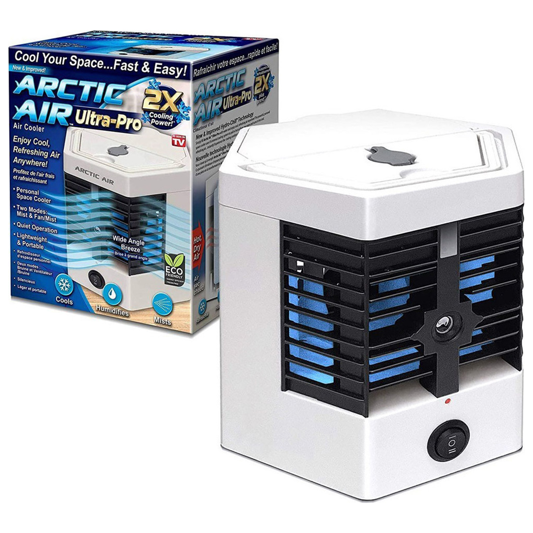 Φορητό κλιματιστικό usb και υγραντήρας, μίνι air conditioner cooler, Ultra-Pro σε λευκό χρώμα