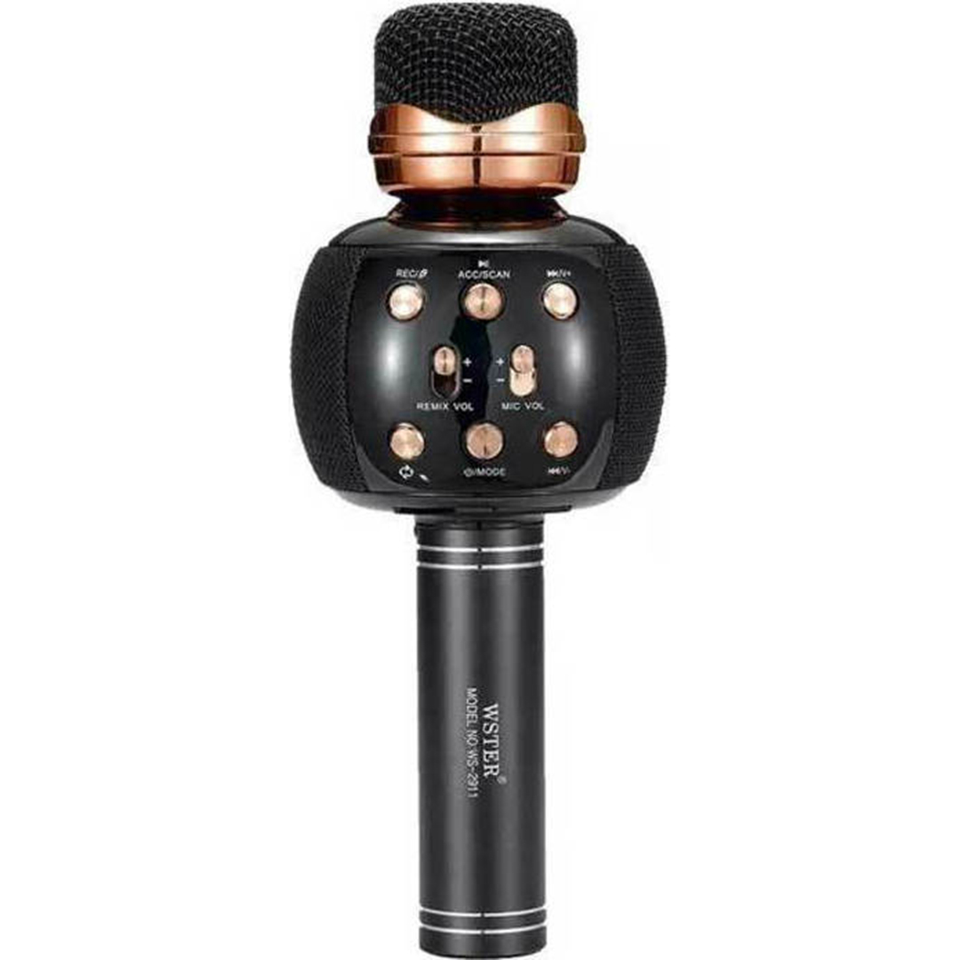 Ασύρματο μικρόφωνο karaoke WSTER WS-2911 σε μαύρο χρώμα