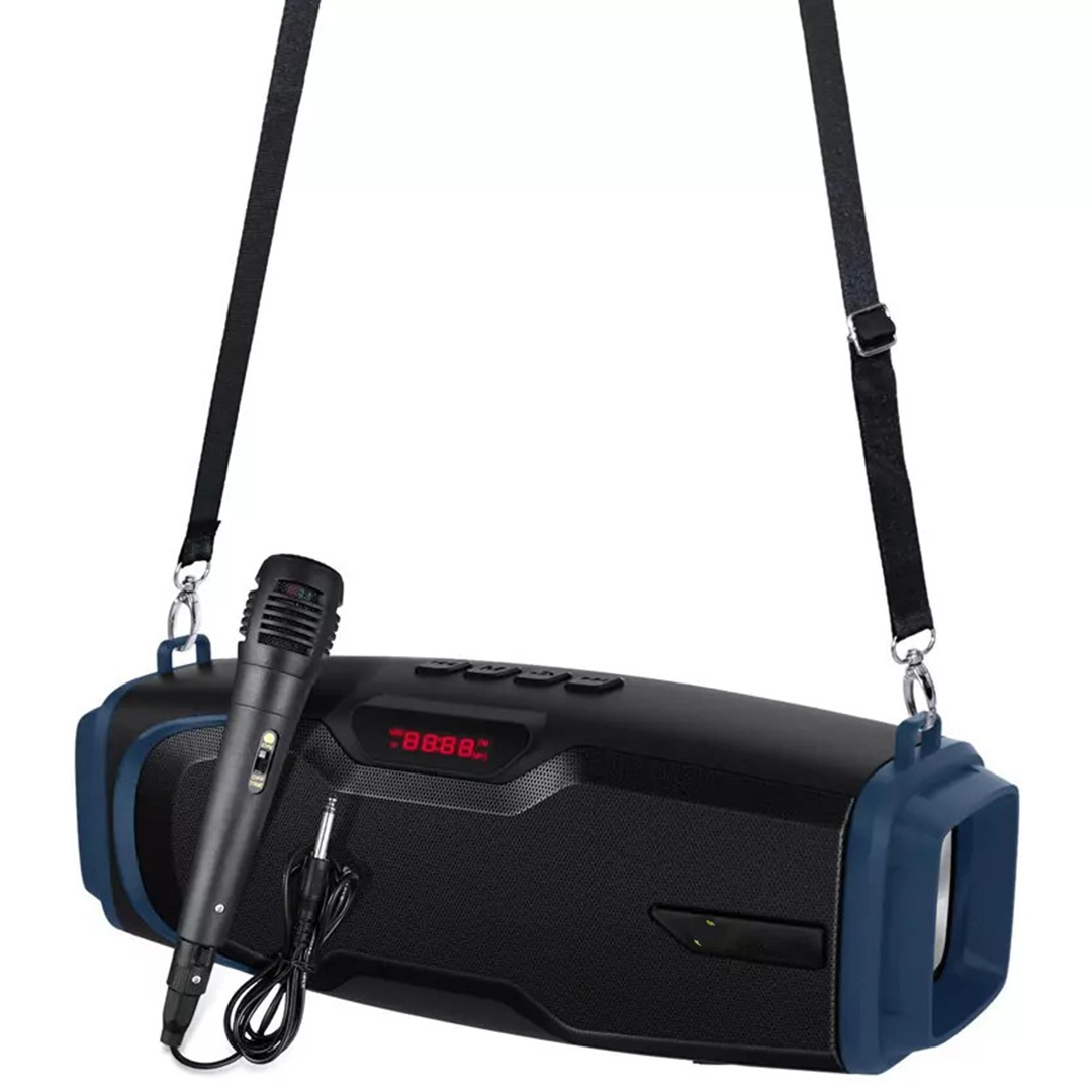 Σύστημα Karaoke με ενσύρματo μικρόφωνo Andowl Q-YX600 μαύρο μπλε