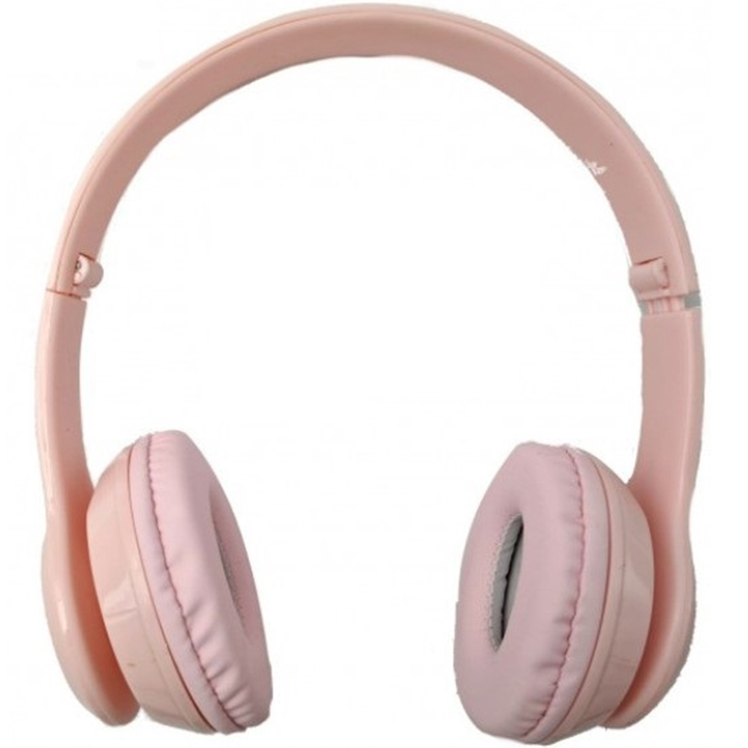 Ενσύρματα on ear ακουστικά με ενσωματωμένο μικρόφωνο Ezra BH05 σε ροζ χρώμα