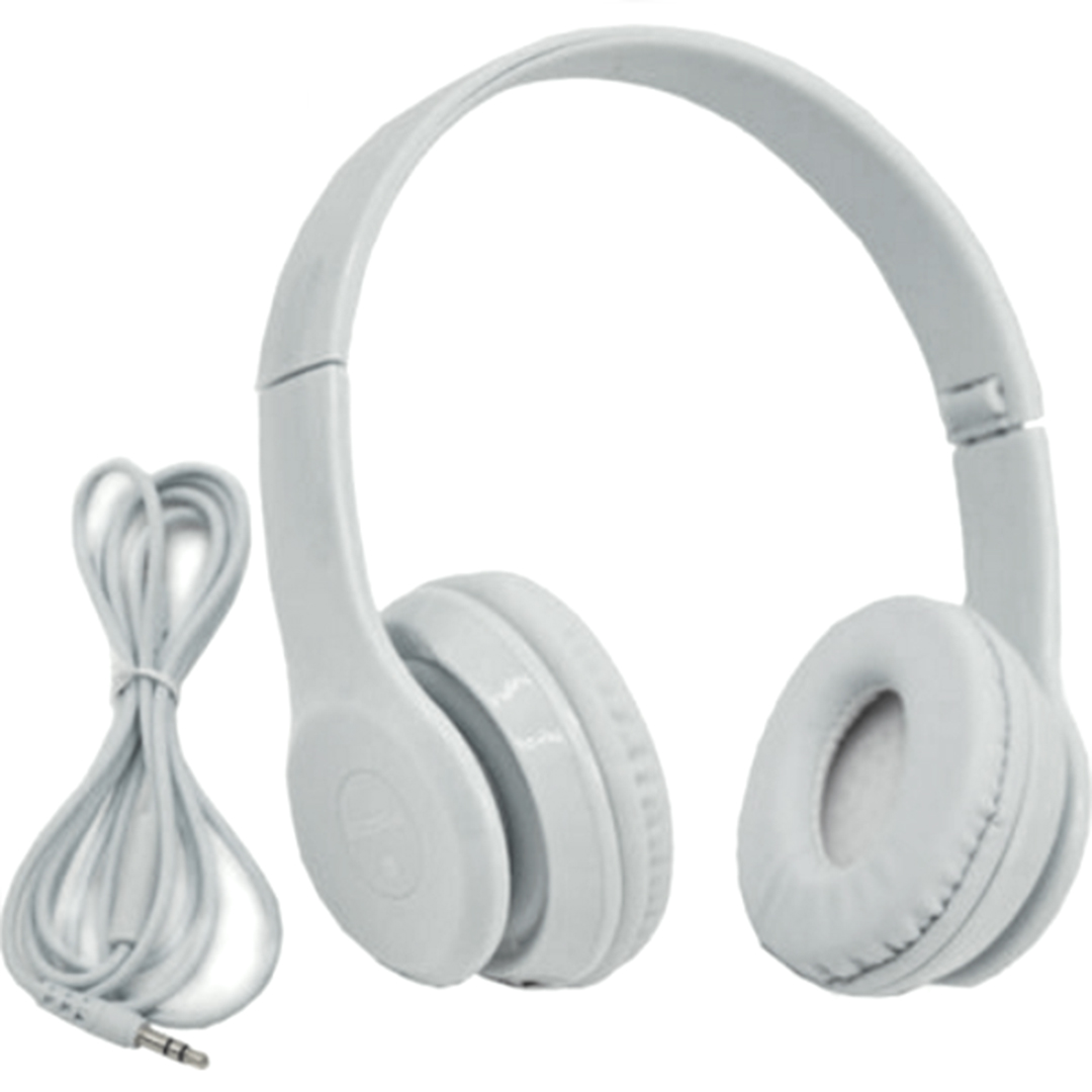 Ενσύρματα on ear ακουστικά με ενσωματωμένο μικρόφωνο Ezra BH05 σε λευκό χρώμα