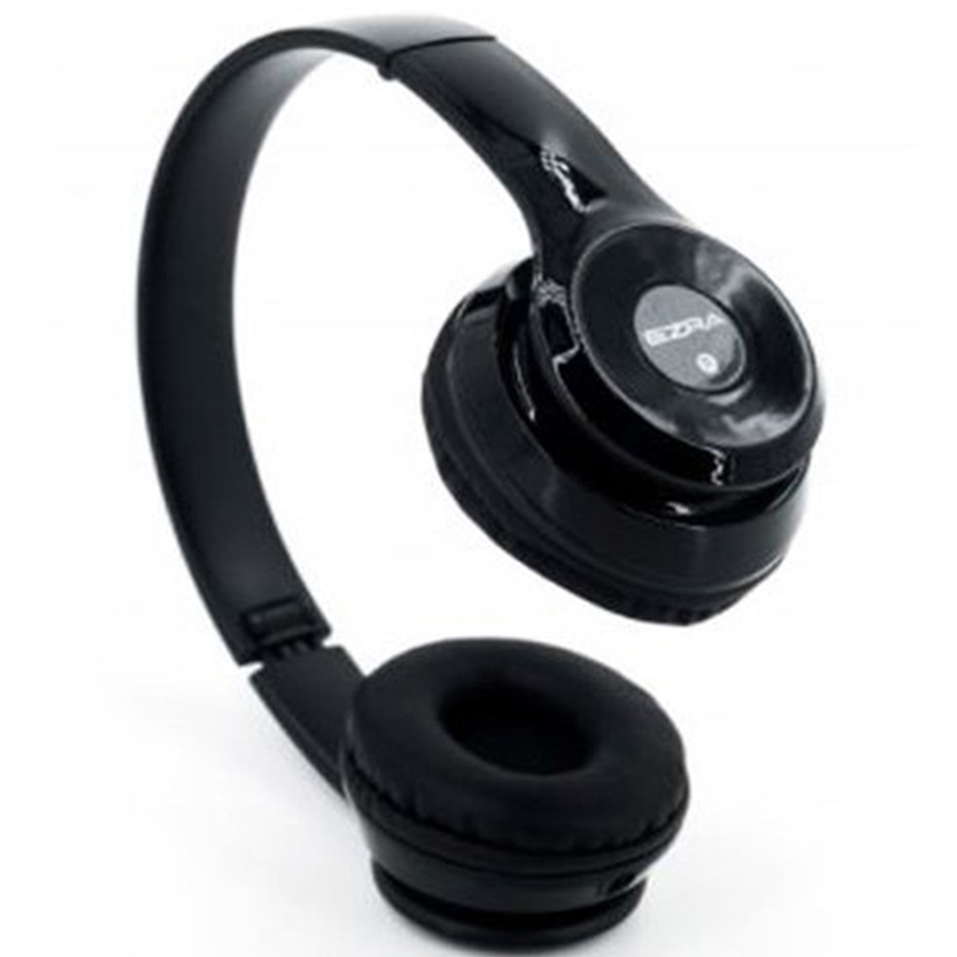 Ενσύρματα on ear ακουστικά με ενσωματωμένο μικρόφωνο Ezra BH05 σε μαύρο χρώμα